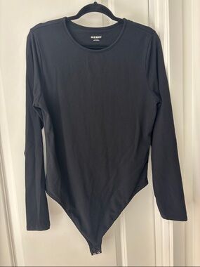 Old Navy Black Long Sleeve Crewneck Bodysuit size XXL Tall